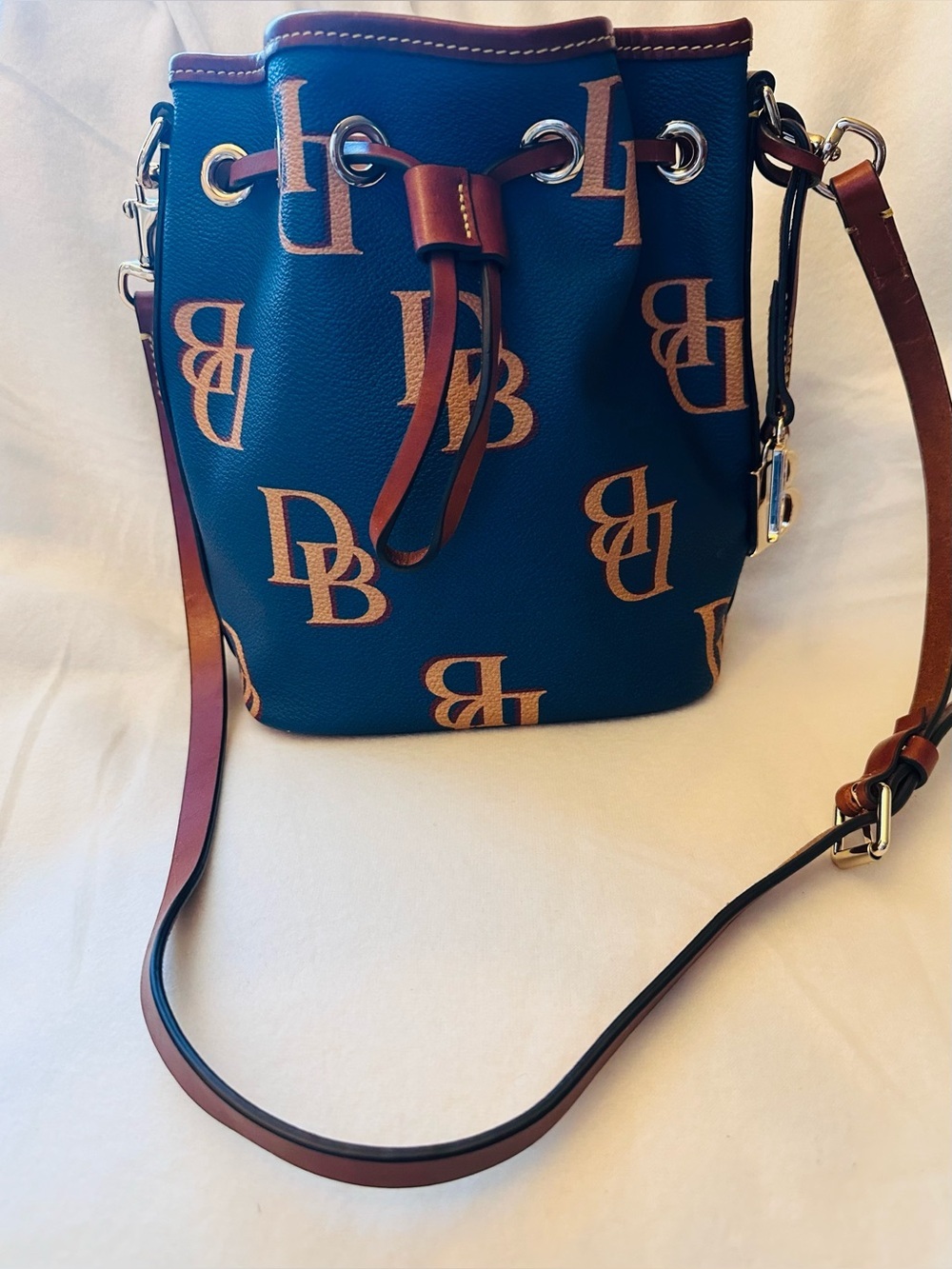 Dooney & Bourke Monogram Drawstring Shoulder Bag ~ Rare!!